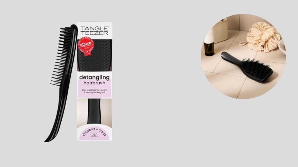 Tangle Teezer Ultimate Detangler Brush, Straight to Wavy, Liquorice Black
