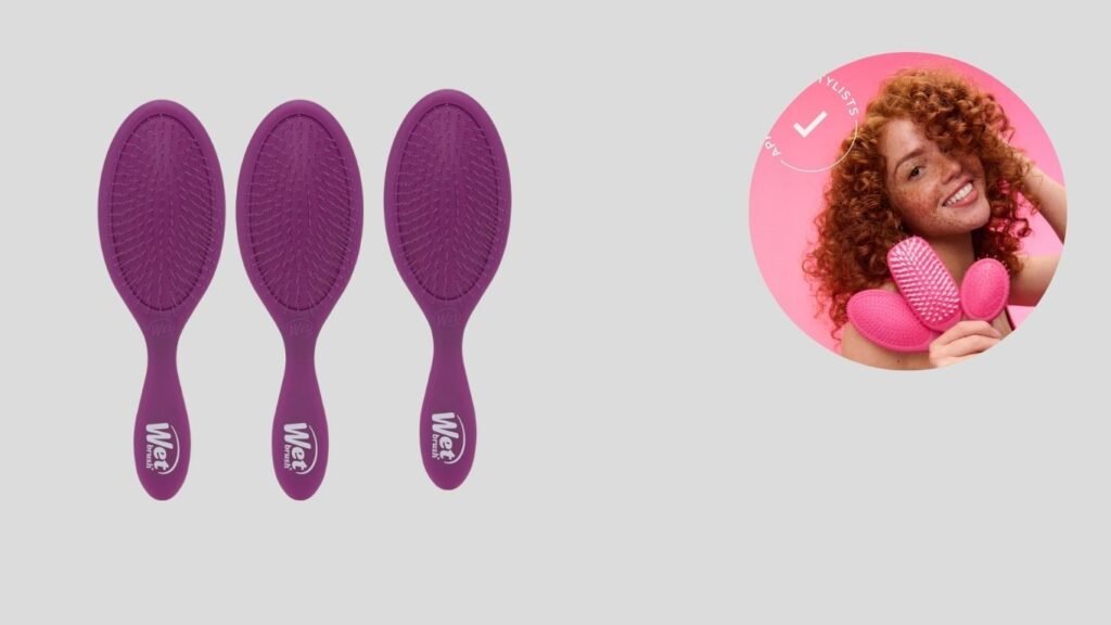 Wet Brush Original Detangler Hair Brush, Purple, For All Hair Textures